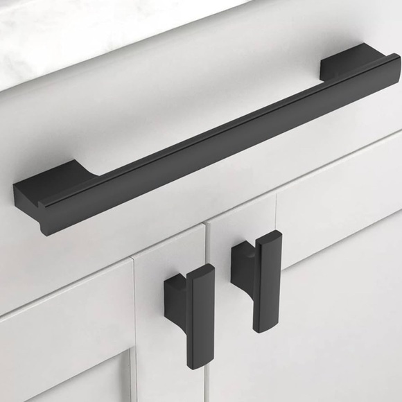 Asidrama 10 Pack 7 Inch Matte Black Cabinet / Drawer Pulls Handles Hardware - Picture 1 of 6